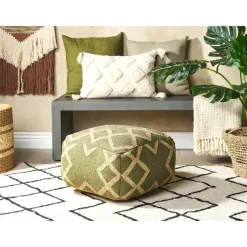 Beliani GOPI - Poef - Groen - Jute