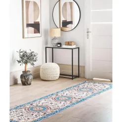Beliani GORDES - Loper tapijt - Beige/Blauw - 80 x 300 cm - Polyester