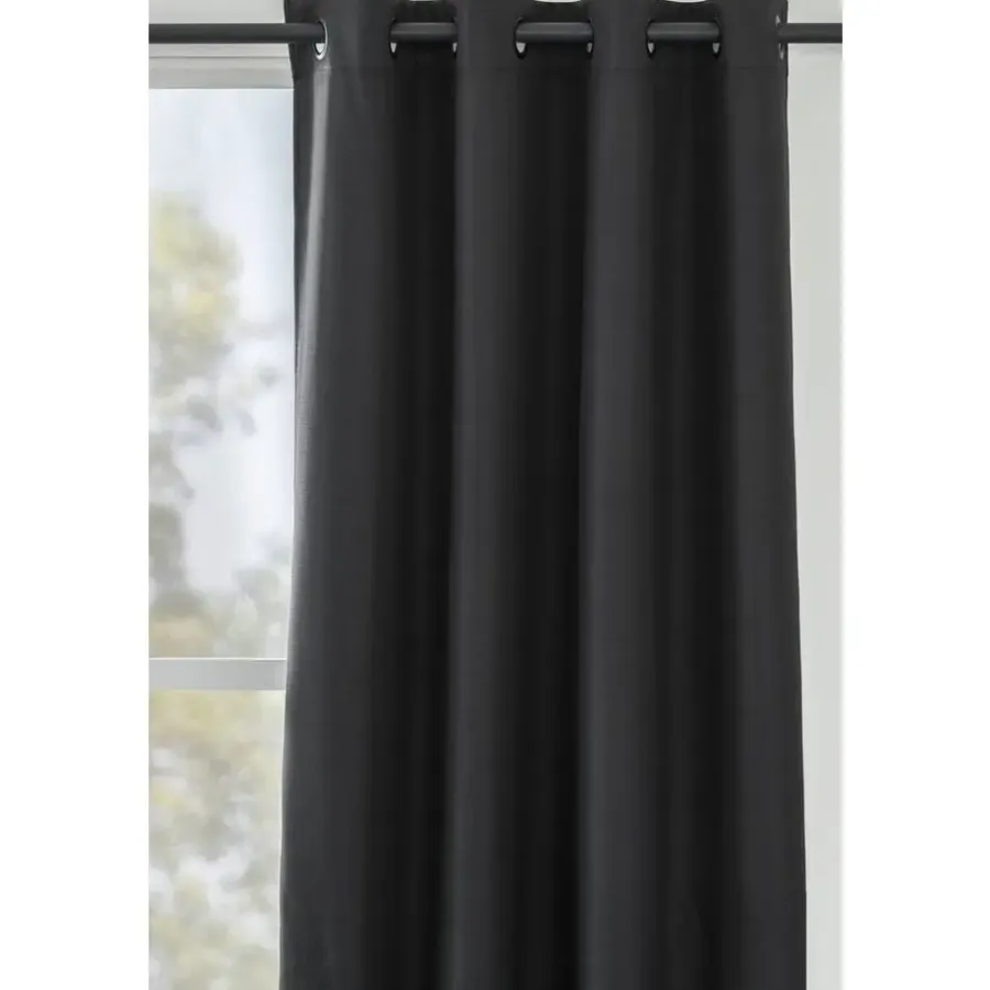 Gordijnen|Kant &Amp; Klaar Gordijnen-Leen Bakker Gordijn Kai - zwart - 135x280 cm (1 stuk)
