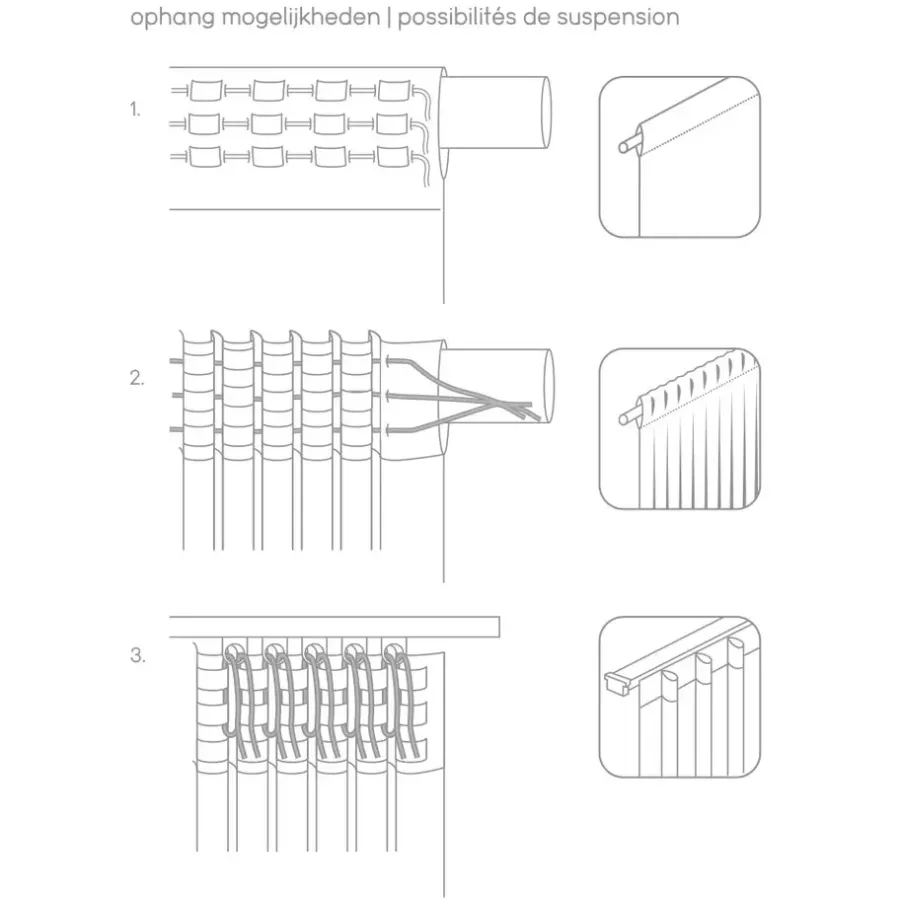 Leen Bakker Gordijn Luca - bruin - 140x280 cm (1 stuk)