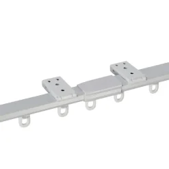 Merkloos Gordijnrail - uitschuifbaar - van 145 tot 270 cm - aluminium - gebroken wit