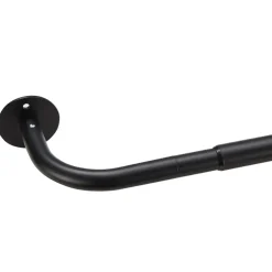 ACAZA Gordijnroede - uitschuifbaar - 120 tot 210 cm - zwart