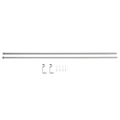 ACAZA Gordijnroede - Uitschuifbaar - Stang van 125-240 cm - Zilver