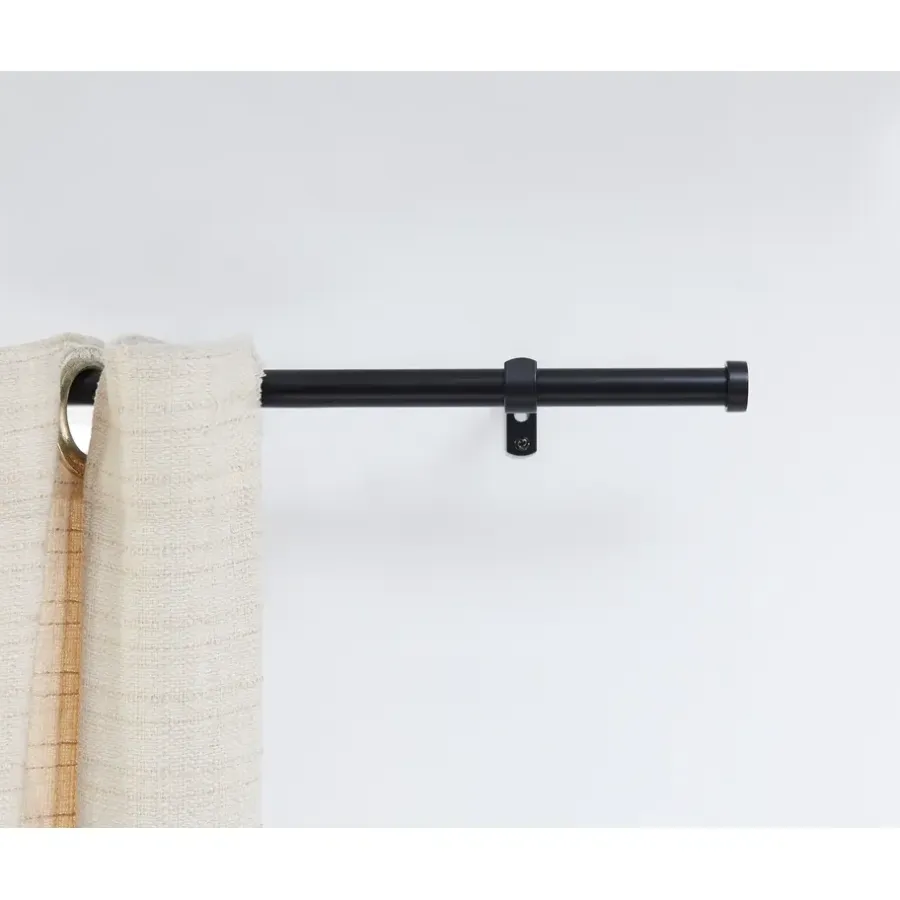 Gordijnroedes-ACAZA Gordijnroede - Uitschuifbaar - Stang van 125-240 cm - Zwart