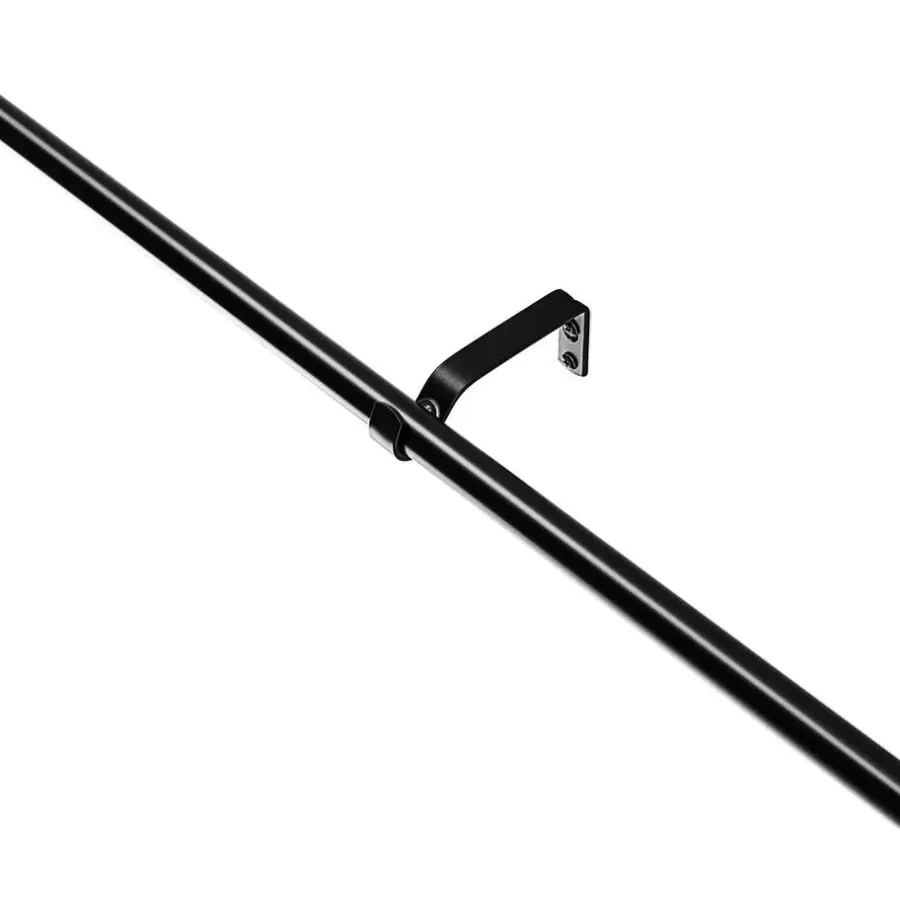 Gordijnroedes-ACAZA Gordijnroede - Uitschuifbaar - Stang van 125-240 cm - Zwart