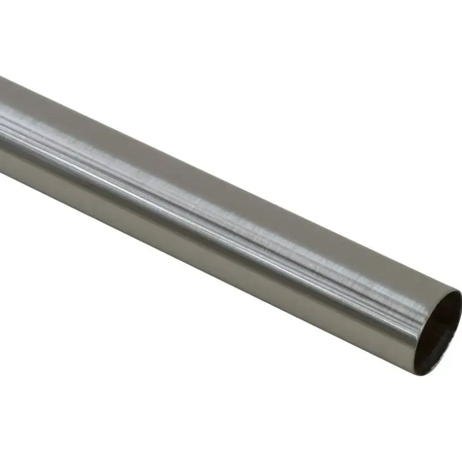 Gordijnroedes-Leen Bakker Gordijnroede 120cm grijs rvs - Ø28mm (1209047)
