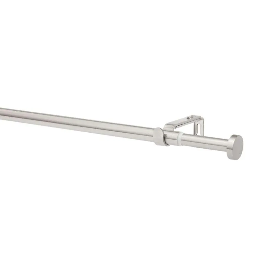 Leen Bakker Gordijnroedeset 160-300cm grijs rvs - Ø16-19mm (1208979)