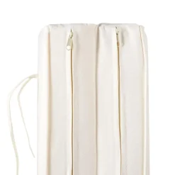 Beliani GRANARI - Ligstoel - Lichthout/Off-white - Acaciahout