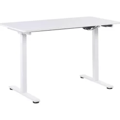 Zit-Sta-Bureaus-Beliani GRIFTON - Verstelbaar bureau - Wit - 120 cm - Staal