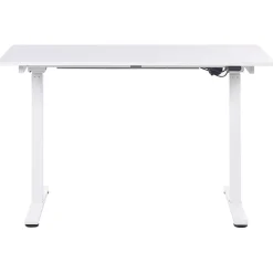 Zit-Sta-Bureaus-Beliani GRIFTON - Verstelbaar bureau - Wit - 120 cm - Staal