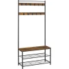 Merkloos Groot Garderoberek XL met Schoenenbank 175 x 85 cm