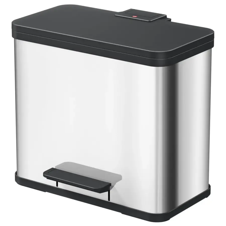 Hailo Öko Duo Plus L Prullenbak - 17+9L - RVS