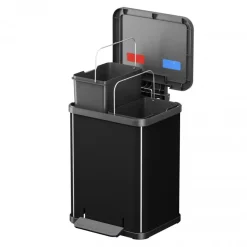 Prullenbakken-Hailo Öko Duo Plus M Prullenbak - 2x9L - zwart