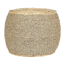 Beliani HAIPHONG - Poef - Lichtbeige - Waterhyacint