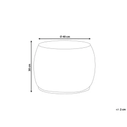 Beliani HAIPHONG - Poef - Lichtbeige - Waterhyacint