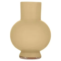 Hakbijl Glass Bloemenvaas Deborah - Beige - glas - D20 x H 26 cm