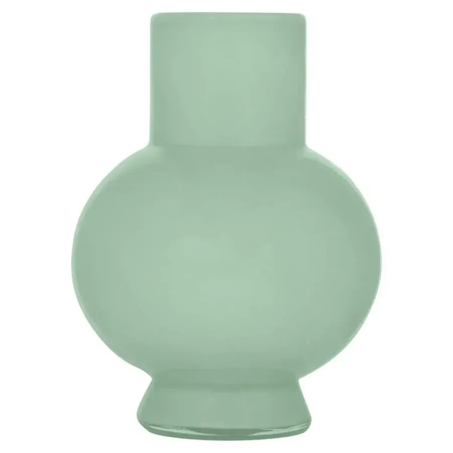 Vazen-Hakbijl Glass Bloemenvaas Deborah - Groen - glas - D17 x H22 cm