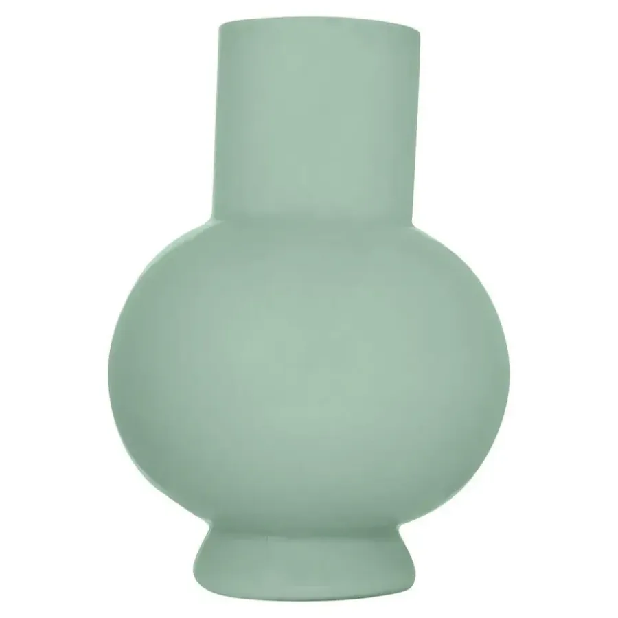 Vazen-Hakbijl Glass Bloemenvaas Deborah - Groen - glas - D31 x H39 cm