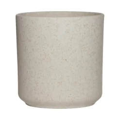 Hakbijl Glass Hakbijl Plantenpot/bloempot Cindy - wit - keramiek - D15xH15 cm