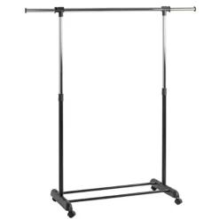 Kledingrekken|Kledingrekken-Haku Trolleykapstok - Verchroomd staal - 15 kg draagvermogen - In hoogte