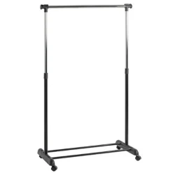 Kledingrekken|Kledingrekken-Haku Trolleykapstok - Verchroomd staal - 15 kg draagvermogen - In hoogte