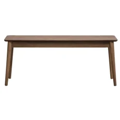 Leen Bakker Halbankje Fenna - walnoot - 110x32x45 cm
