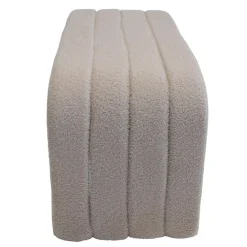 Hockers En Voetenbanken-Giga Meubel Halbankje Taupe Bouclé - 99x38x46cm - Sera