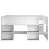 Kinderbedden-Leen Bakker Halfhoogslaper Bobby - wit - 90x200 cm