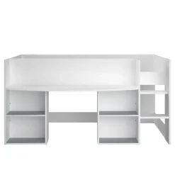 Kinderbedden-Leen Bakker Halfhoogslaper Bobby - wit - 90x200 cm