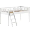 Kinderbedden-Vipack Halfhoogslaper Forrest 90x200cm - massief beukenhout - wit