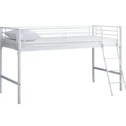Emob Exclusive Halfhoogslaper Julie 90x200cm - metaal - mat wit