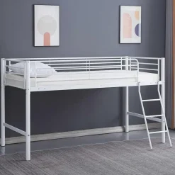 Emob Exclusive Halfhoogslaper Julie 90x200cm - metaal - mat wit