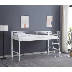Emob Exclusive Halfhoogslaper Julie 90x200cm - metaal - mat wit