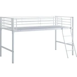 Emob Exclusive Halfhoogslaper Julie 90x200cm - metaal - mat wit