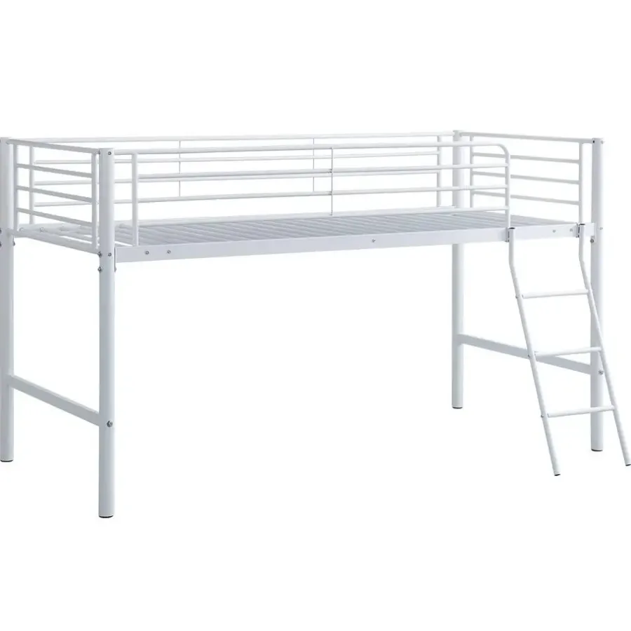 Emob Exclusive Halfhoogslaper Julie 90x200cm - metaal - mat wit