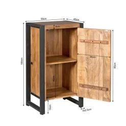 StarFurn Halkast Naturel Hout - 55x40x100cm - Boaz
