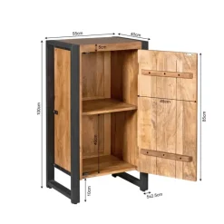 StarFurn Halkast Naturel Hout - 55x40x100cm - Boaz
