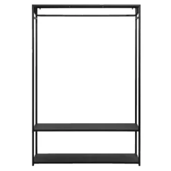 Leen Bakker Halmeubel Isabelle - zwart - 175x118x40 cm