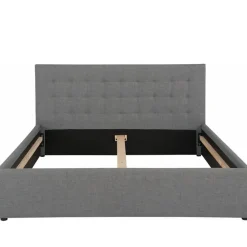 2-Persoons Bedden-Loft24 Hamar - Bed 180x200 cm in grijze stof