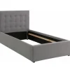 Loft24 Hamar - Bed 100x200 cm in grijze stof