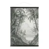 Art for the Home Hangende Poster Linnen - Jungle Landschap Schets