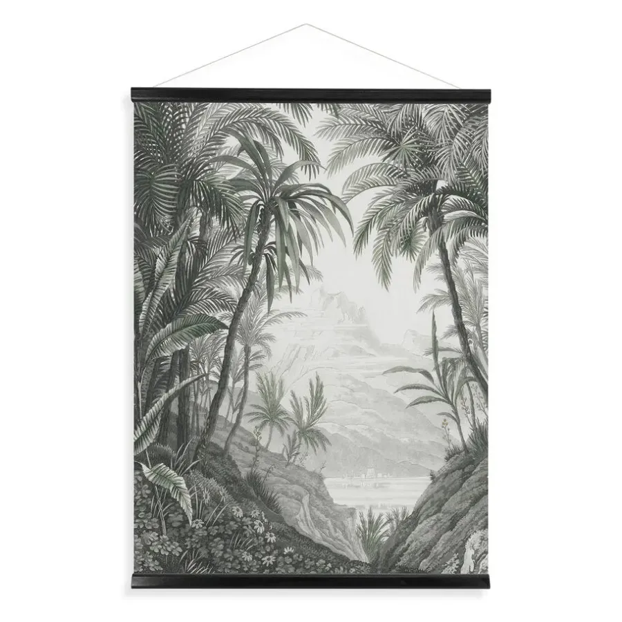 Art for the Home Hangende Poster Linnen - Jungle Landschap Schets
