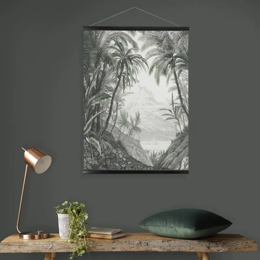 Art for the Home Hangende Poster Linnen - Jungle Landschap Schets