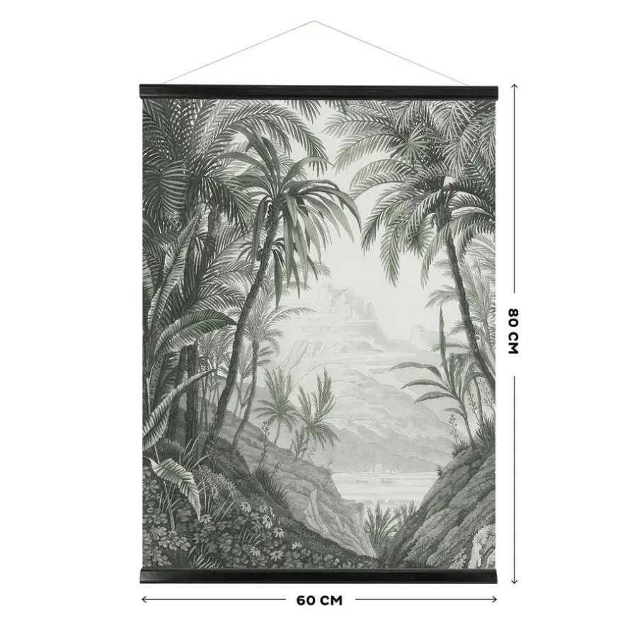 Art for the Home Hangende Poster Linnen - Jungle Landschap Schets