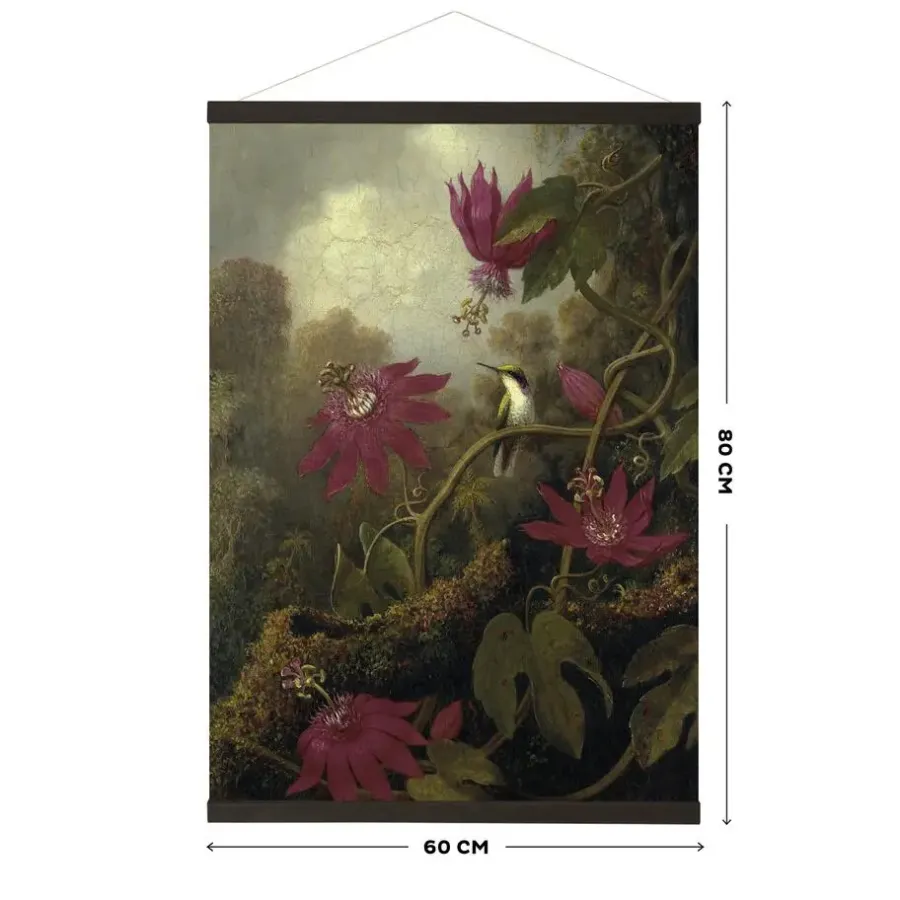 Posters-Art for the Home Hangende Poster Linnen Schemerige Schoonheid Jungle Kolibrie 100x70cm