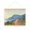 Art for the Home Hangende Poster Linnen Zuidelijk Landschap Monet The Red Road 60x80cm