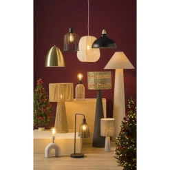 Hanglampen-Leen Bakker Hanglamp Canyon - antraciet - Ø35,5 x 80 cm