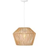 Hanglampen-Light & Living Hanglamp Caspian - Bruin/Wit- Ø40cm