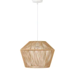 Hanglampen-Light & Living Hanglamp Caspian - Bruin/Wit- Ø40cm