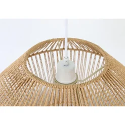 Hanglampen-Light & Living Hanglamp Caspian - Bruin/Wit- Ø40cm